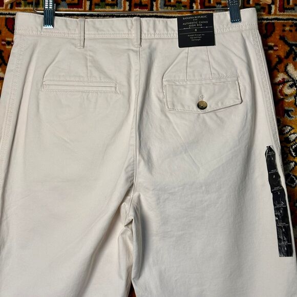 NWT Banana Republic High-Rise Authentic Chino Stone Wash Pants Sz 8 - Picture 6 of 8